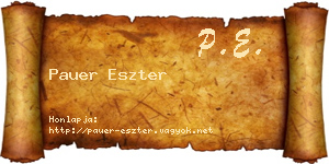 Pauer Eszter névjegykártya