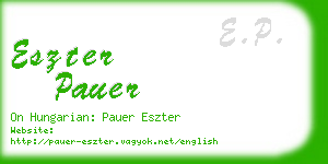 eszter pauer business card